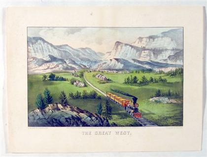 Appraisal: piece Hand-Colored Lithograph Currier N Ives J publishers The Great