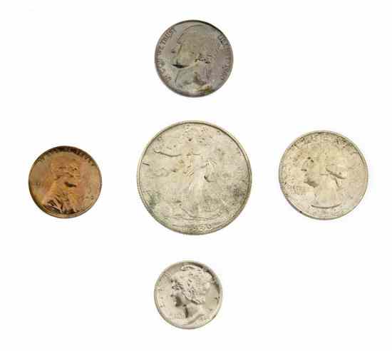 Appraisal: A U S Proof Set comprising a Lincoln cent Jefferson