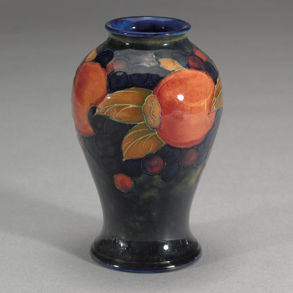 Appraisal: Moorcroft Pomegranate Vase c impressed marks painted initials in blue