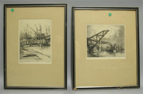 Appraisal: LOUIS ORR AMERICAN - PAIR OF PRINTS - NEW ORLEANS