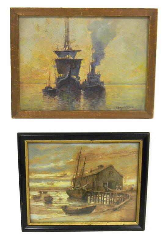 Appraisal: Two pieces by Arthur V Diehl American - oil on