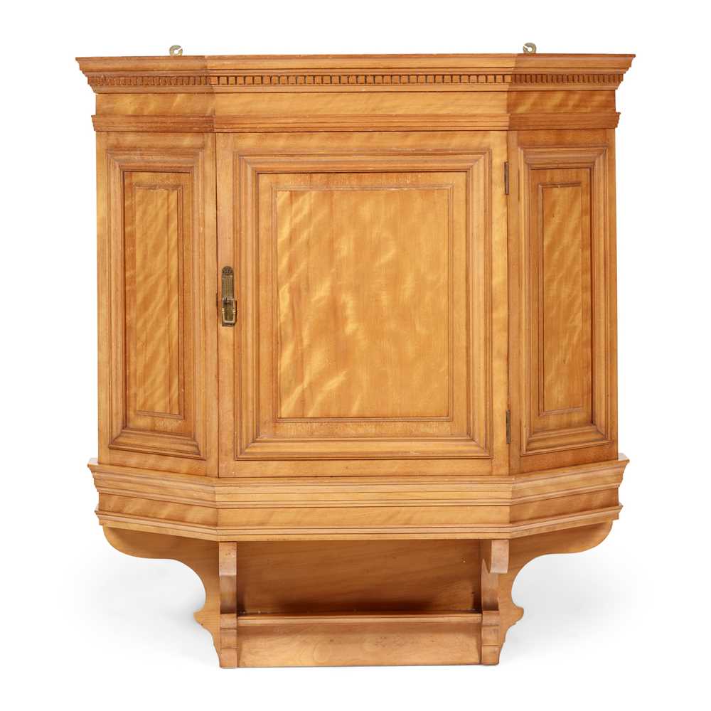 Appraisal: COLLINSON LOCK LONDON ATTRIBUTED MAKER WALL CABINET CIRCA satinwood the