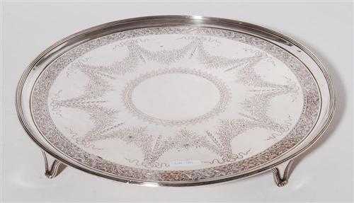 Appraisal: FOOTED PLATTER London Maker's mark John Crouch Thos Hannam Round