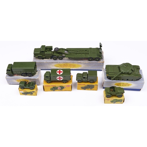 Appraisal: Seven Dinky toys all military comprising Ten Ton Army Truck