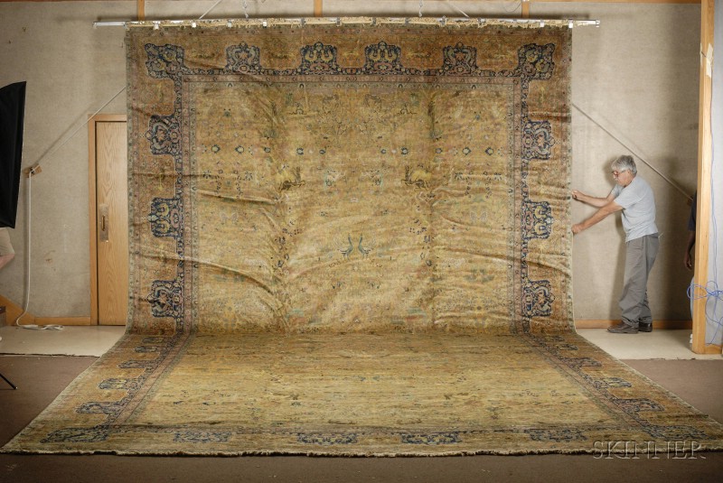 Appraisal: Indo-Persian Carpet early th century new fringes added ft in