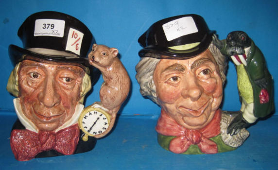 Appraisal: Royal Doulton Large Character Jugs Mad Hatter D and The