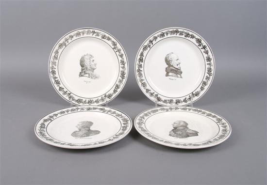 Appraisal: Four French Creil Plates Diameter inches