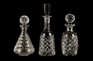 Appraisal: Waterford Crystal Decanters in Alana Pattern Waterford Crystal Irish -