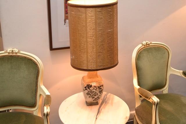 Appraisal: A EUROPEAN STYLE DECORATIVE LAMP AND A STONE LAMP WITH