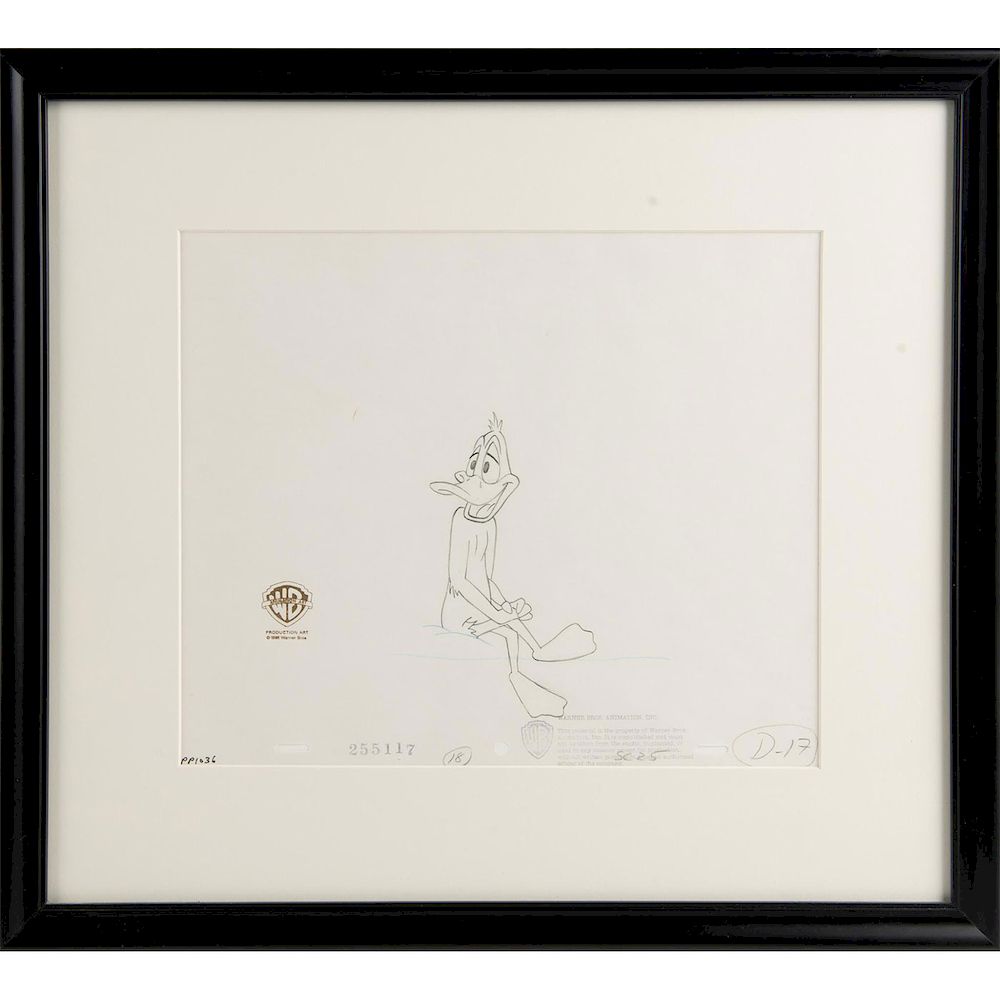 Appraisal: WARNER BROS DAFFY DUCK'S QUACKBUSTERS ART SKETCH Hand drawn sketch