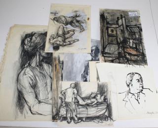 Appraisal: Vittorio Bassaglia Italian - collection of sketches and drawings on