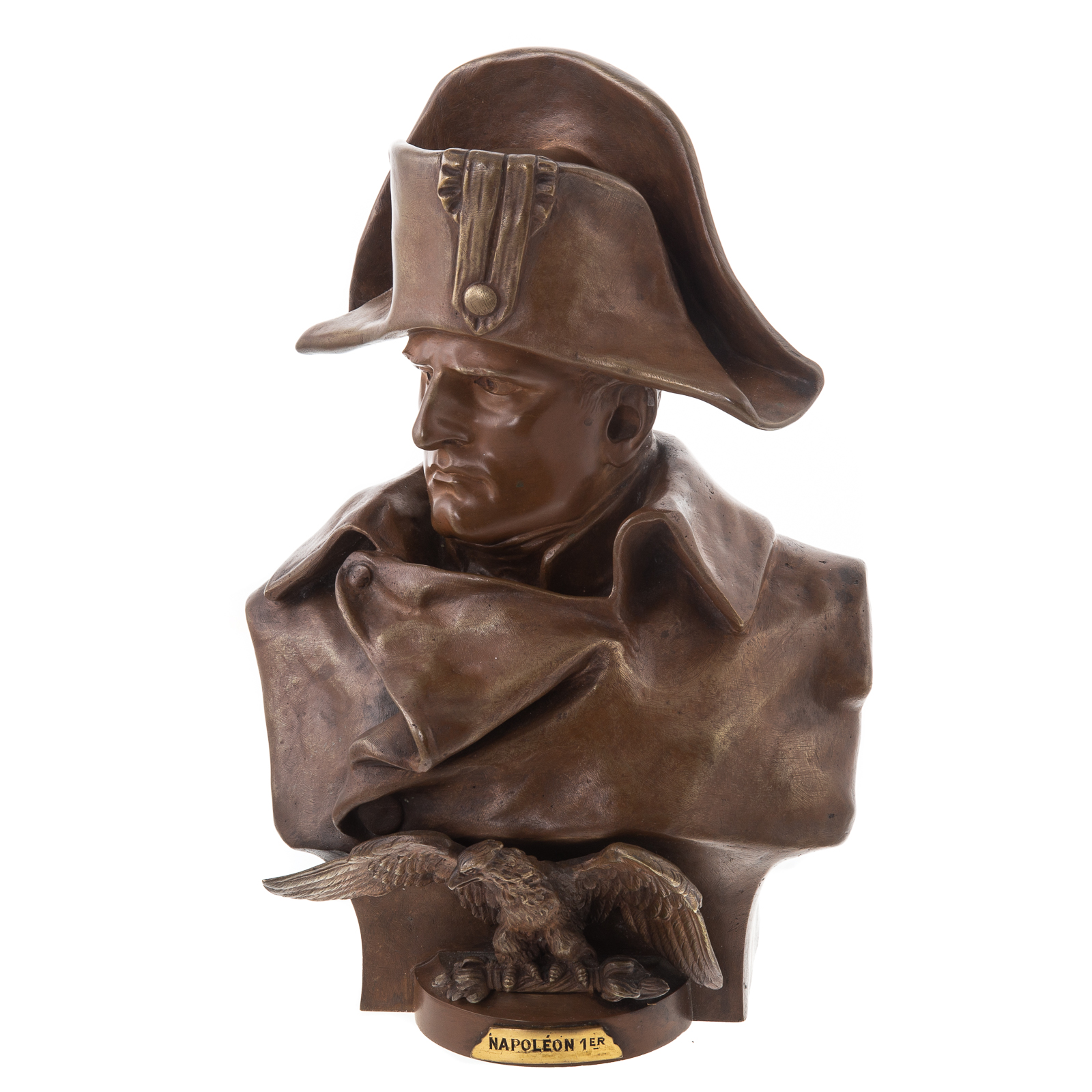 Appraisal: AFTER COLOMBO NAPOLEON BRONZE BUST Dated scaled down version of