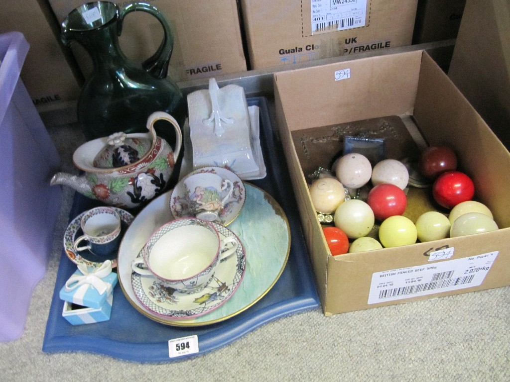 Appraisal: Lot comprising a tray lot of assorted ceramics to include