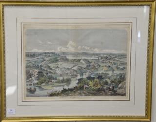 Appraisal: Set of four large double page Harper's Weekly hand colored