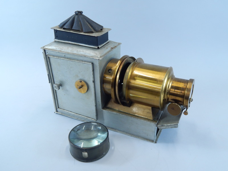 Appraisal: A late th early thC magic lantern bearing plaque for