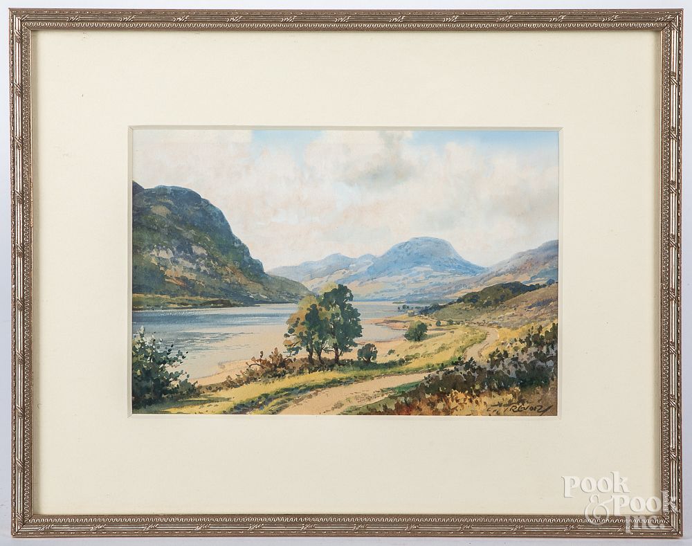 Appraisal: Watercolor of Loch Lubnaig Watercolor of Loch Lubnaig signed Trevor