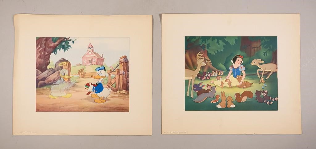 Appraisal: Two Walt Disney Productions dye transfer prints after original cels