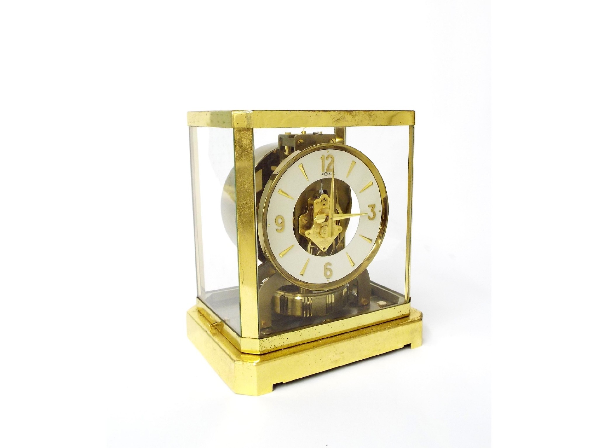 Appraisal: Jaeger LeCoultre Atmos clock no the chapter ring enclosing a