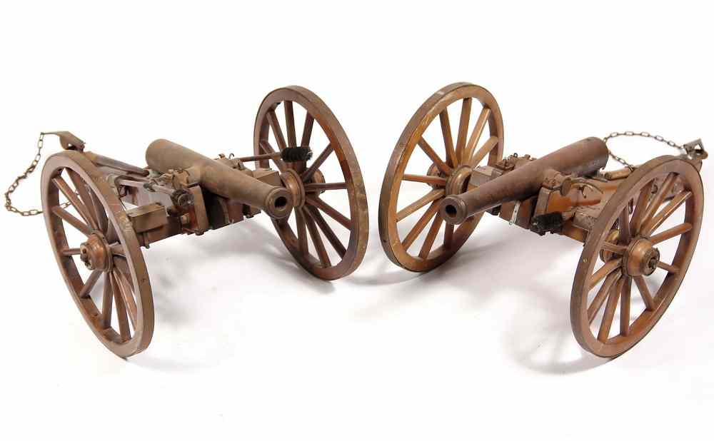 Appraisal: PAIR OF SCALE CANNONS - Practical Firing Scale Cannons Civil