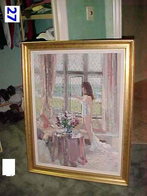 Appraisal: Oil on canvas painting by Robert King British Titled ''Spring