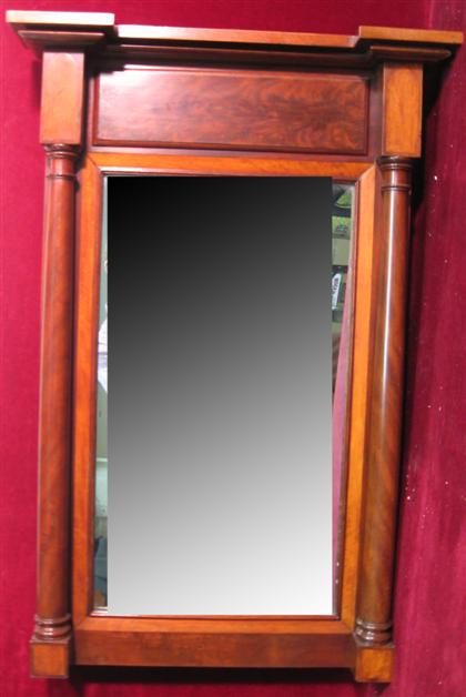 Appraisal: Federal mahogany and pearwood mirror th century