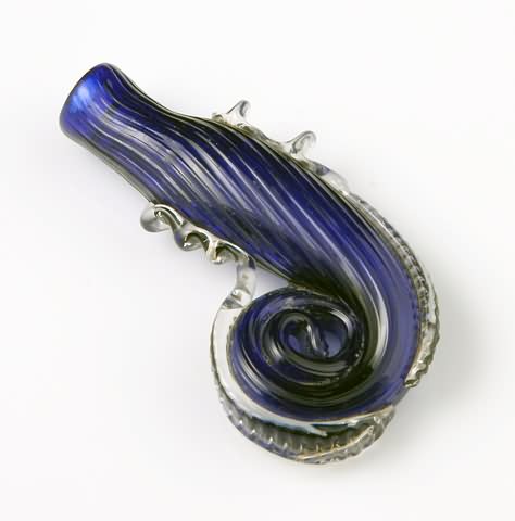 Appraisal: Cobalt Blue American seahorse with rigaree and prunts th century