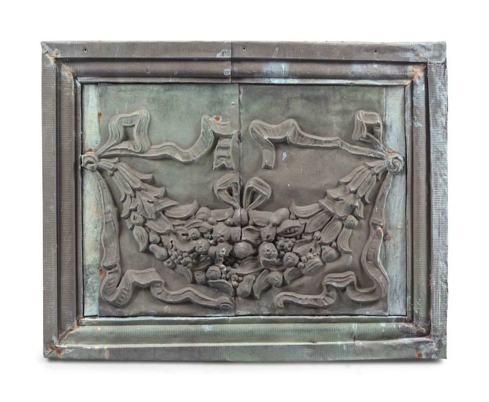 Appraisal: A Louis XV Style Molded Copper Panel A Louis XV