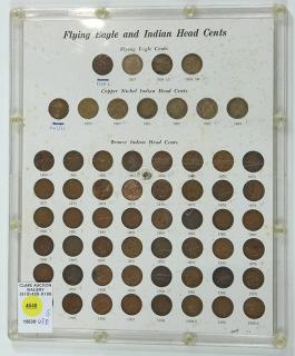 Appraisal: lot of Sheet of Flying Eagle and Indian Head Cents