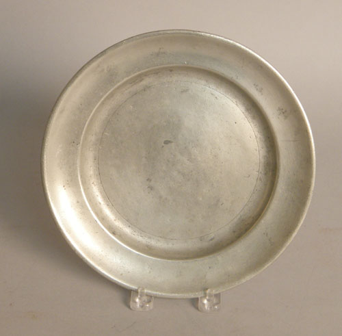 Appraisal: Philadelphia pewter plate with lovebird touch dia