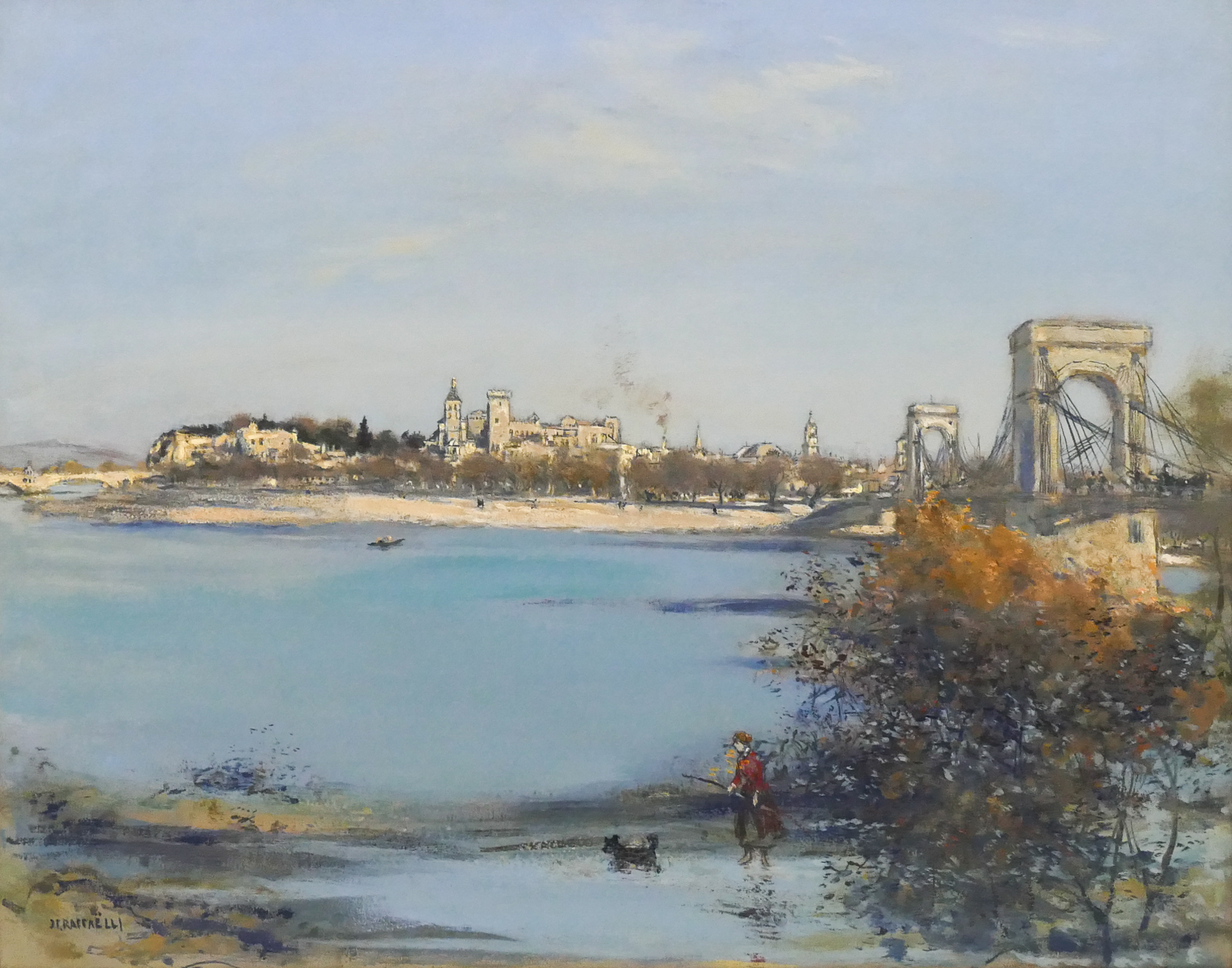 Appraisal: Jean Francois Raffaelli - France 'Le Pont D'Avignon' Oil on