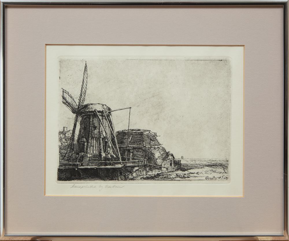 Appraisal: After Rembrandt van Rijn Netherlands - The Windmill heliogravure restrike