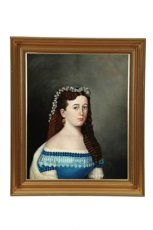 Appraisal: PORTRAIT OF A WOMAN EUROPEAN MID TH CENTURY Oil on