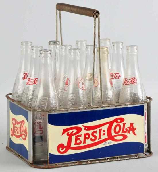 Appraisal: Pepsi-Cola -Pack Carrier with Bottles s This carrier is not