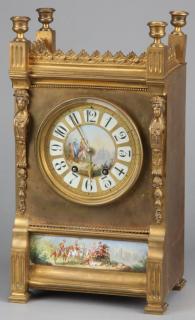 Appraisal: th c Neoclassical th century Neoclassical-style dore' bronze clock with