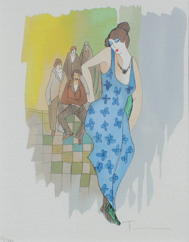 Appraisal: TARKAY Itzchak Israeli - ''Doreen Standing'' Lithograph Sight size ''