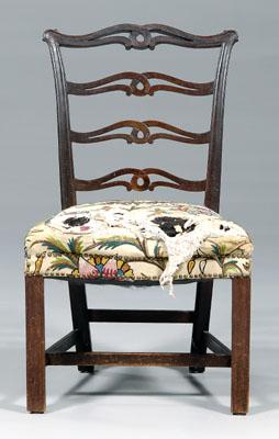 Appraisal: Philadelphia Chippendale side chair mahogany with probably original surface ribbon