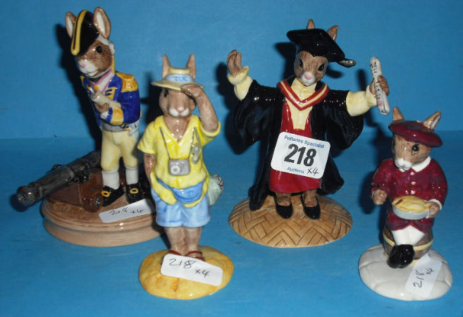 Appraisal: Royal Doulton Bunnykins Figures Graduation Time DB Ships Captain DB