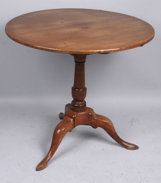 Appraisal: Late th Century Queen Ann tilt-top table with bird cage