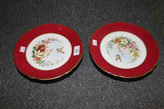 Appraisal: A PAIR OF TH CENTURY COMPORTS with painted floral and