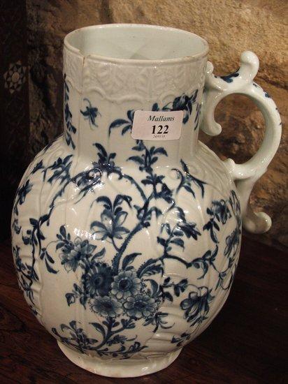 Appraisal: A LATE TH CENTURY ENGLISH PORCELAIN BALUSTER JUG with scroll