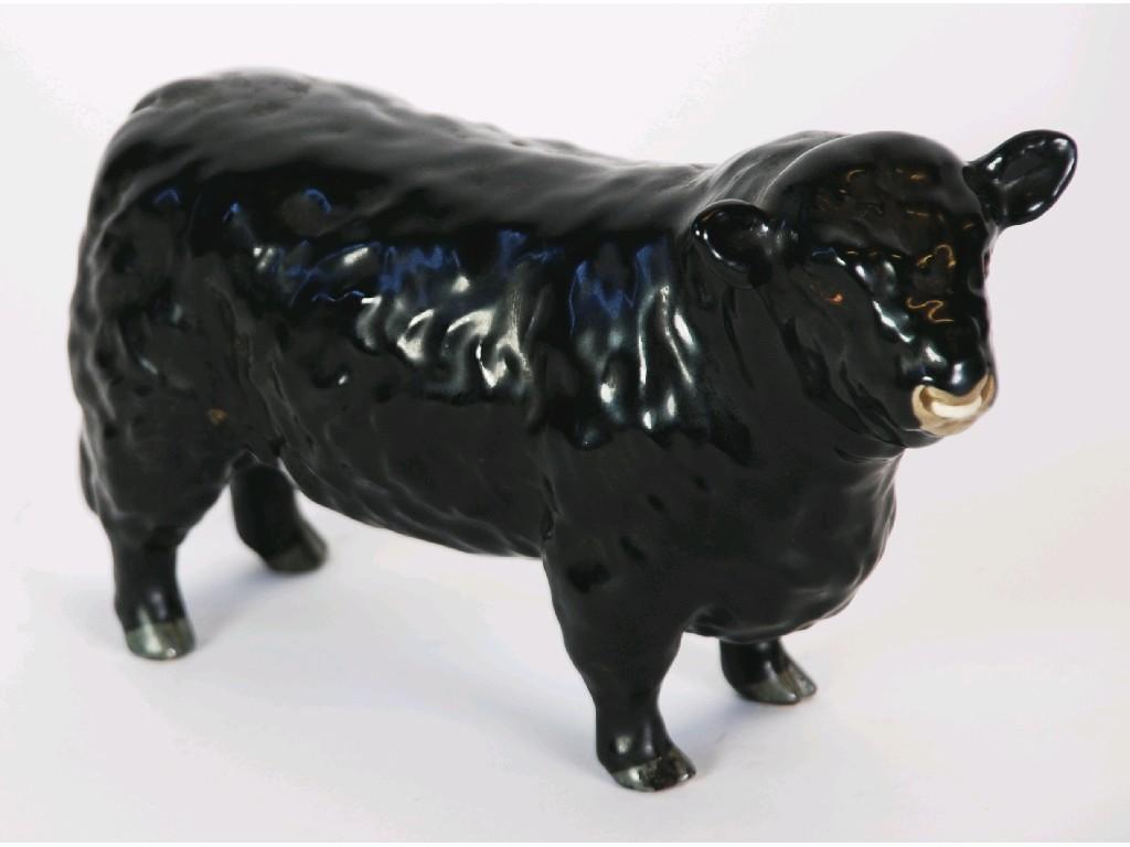 Appraisal: BESWICK POTTERY MODEL OF A GALLOWAY BULL A cm high