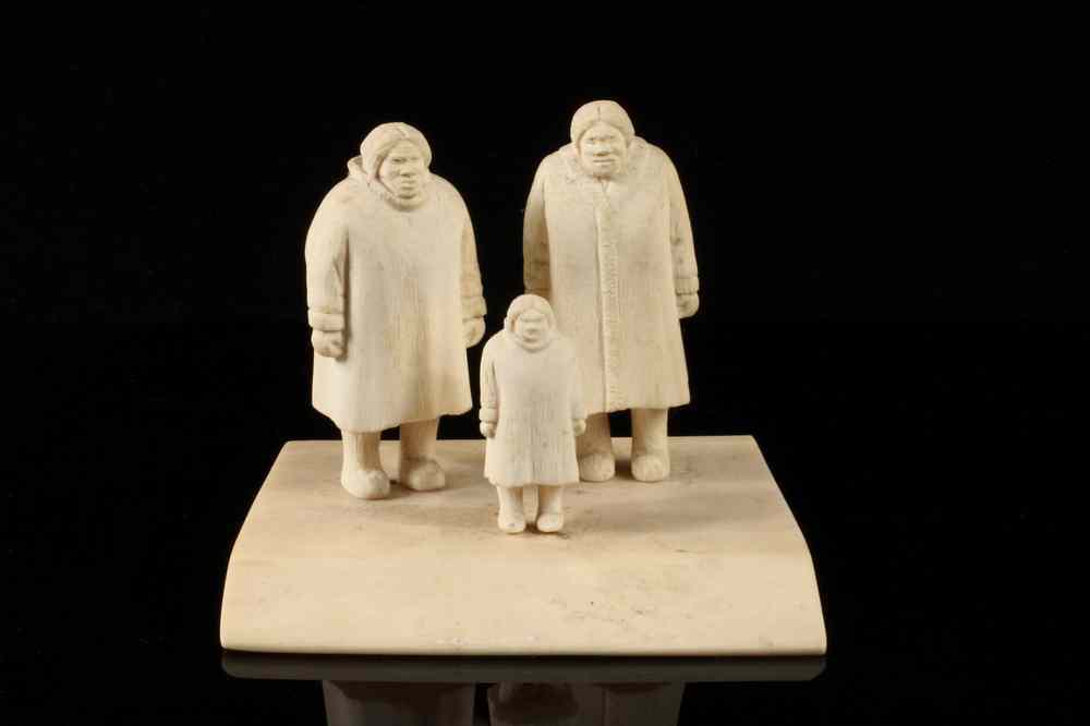 Appraisal: ESKIMO IVORY CARVING - Early th c Eskimo Carving of