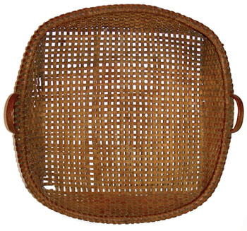 Appraisal: Shaker basket two-handled flat form with minor breaks w x