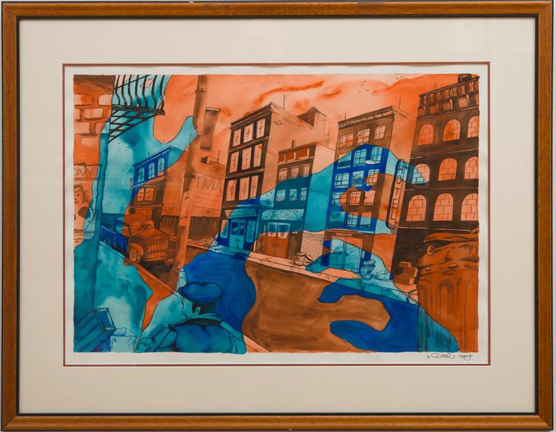 Appraisal: DAZE CHRIS 'DAZE' ELLIS b RIVINGTON ST Watercolor on paper