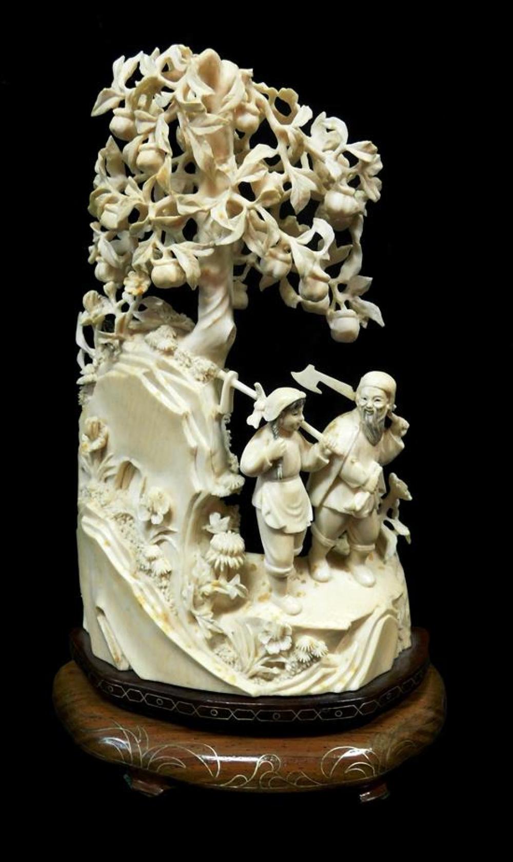 Appraisal: ASIAN Ivory carving probably Chinese Qing Dynasty early th C