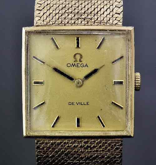 Appraisal: A s gentleman's Omega ''De Ville'' wristwatch the squat gilt