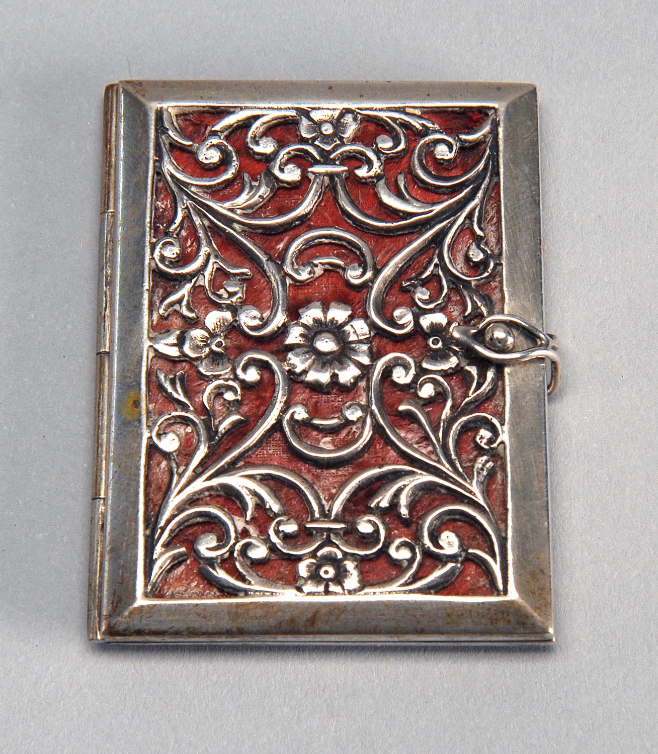 Appraisal: DIMINUTIVE CONTINENTAL SILVER FOLDING FRAME in a reticulated floral design