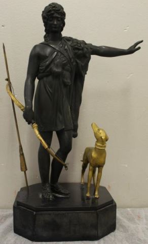 Appraisal: Fine Quality Patinated and Dore Bronze ofDiana the Huntress with