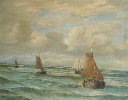 Appraisal: Dutch School Early th Century Ships at Sea Estimate nbsp