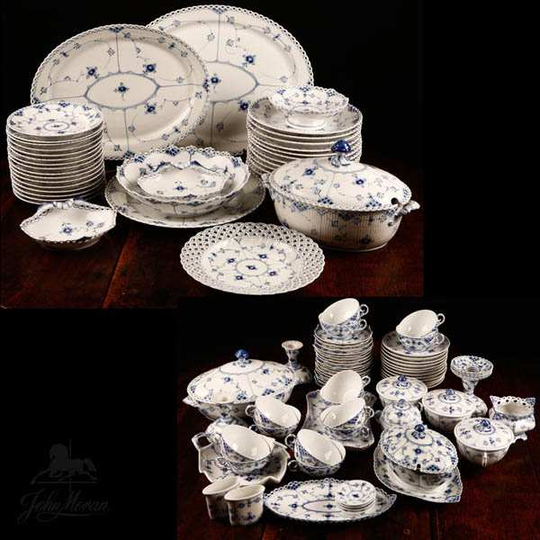 Appraisal: Royal Copenhagen Blue Fluted Full Lace dinner service Royal Copenhagen